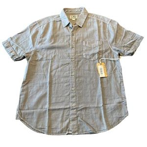 True Grit Light Blue Short Sleeve Button-Down Shirt